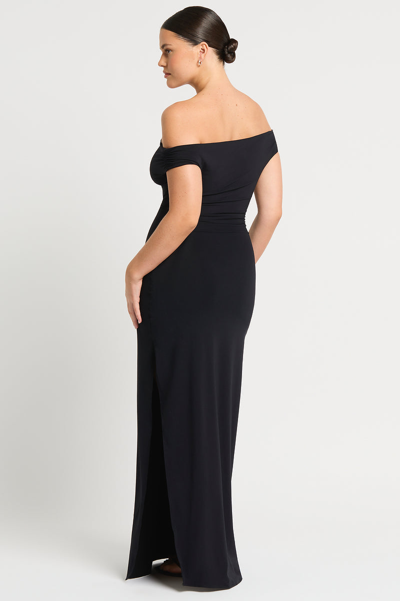 lycra maxi dress Amelia Couture 3012 Lycra Sleeveless Cowl Neck Long Dress