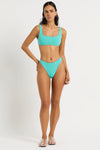 Crista Brief in Blue Topaz / Turquoise - Nina Detail Crop