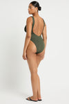 Curve Mara One Piece in Khaki - Amanda Back