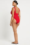 Curve Madison One Piece in Baywatch Red - Amanda Back