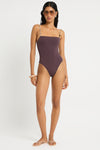 Beaded Francesca One Piece in Papillon / Fig - Giovanna Front, Fig reverse side