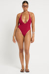 Alaia One Piece in Wine - Amanda Front
