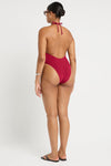 Alaia One Piece in Wine - Amanda Back
