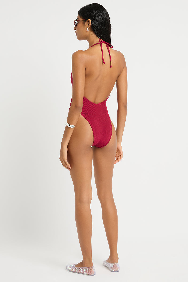 Alaia One Piece in Wine - Giovanna Back