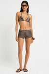 Esme Short in Black / Sandstone - Giovanna Front