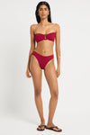 Brooklyn Bandeau in Wine - Giovanna Front
