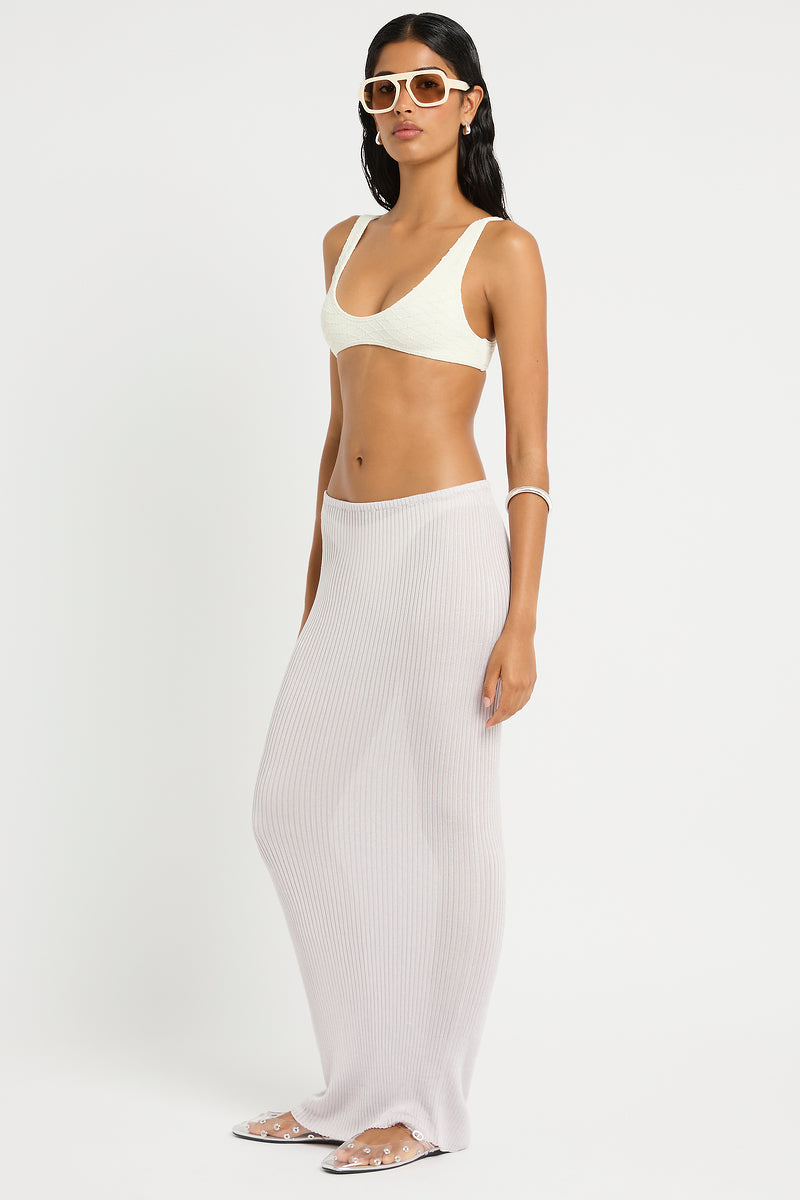 Cecilia Maxi Skirt in Chrome - Giovanna Side Alternate