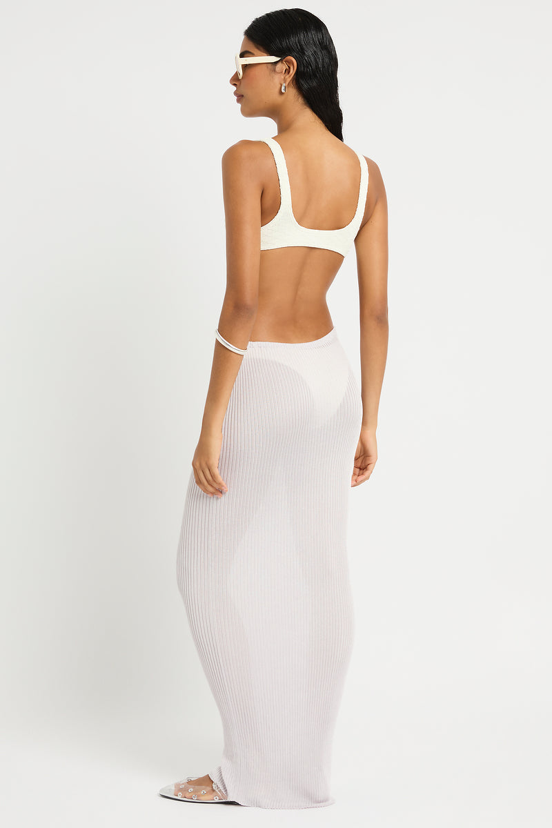 Cecilia Maxi Skirt in Chrome - Giovanna Back Alternate