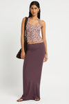 Freya Maxi Skirt in Fig - Giovanna Front