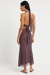Alessia Maxi Dress in Fig - Giovanna Back