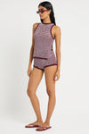 Asher Split Tank in Pale Pink / Umber - Giovanna Side