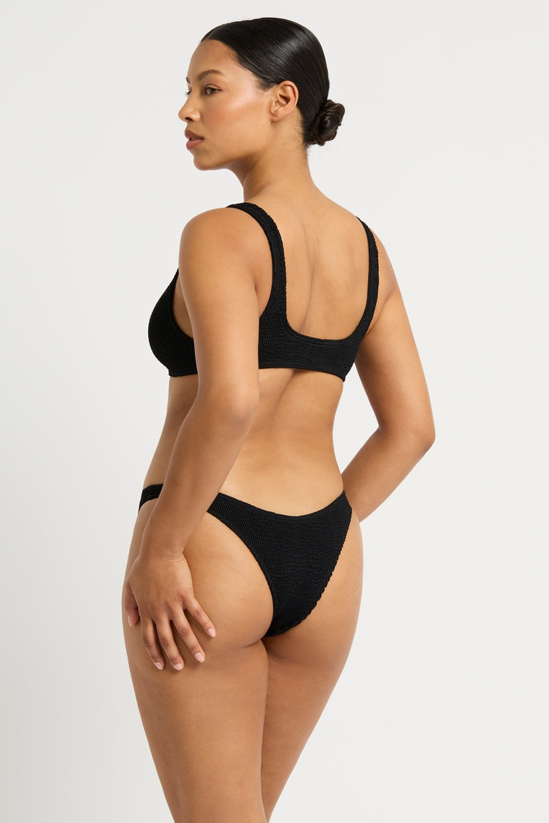 Scout Crop in Black Recycled