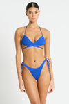 Crinkle multi wear triangle bikini top, Sofie Triangle in Cobalt