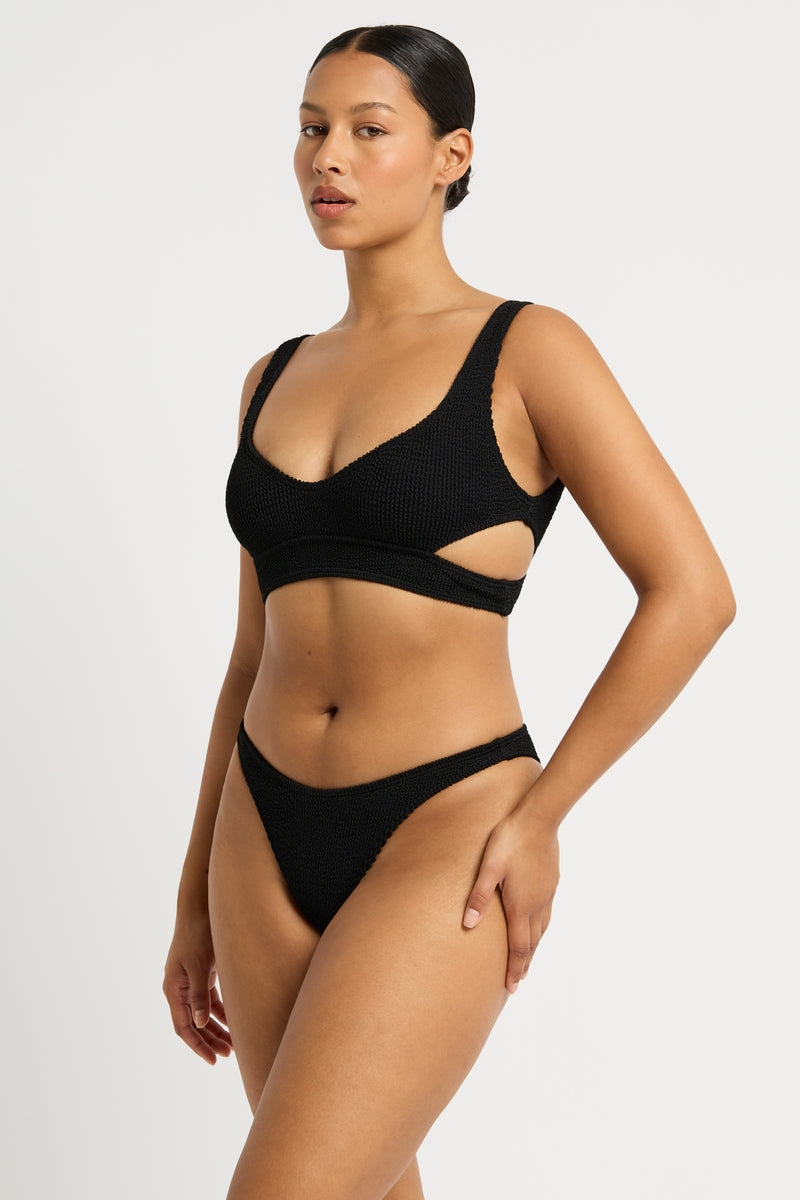Nino Crop Eco in Black Eco | bond-eye swim