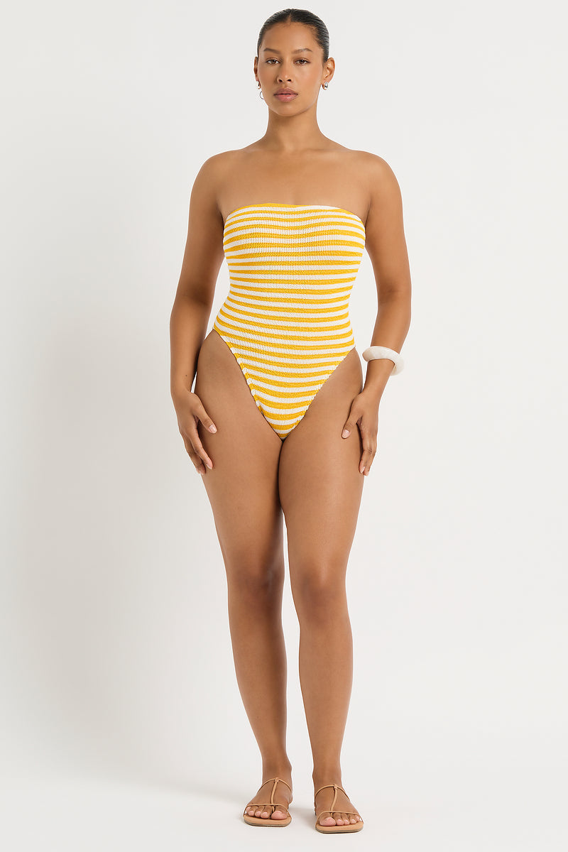 Fane One Piece in Saffron - Yaz Front
