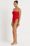 Fane One Piece in Baywatch Red - Yaz Side