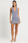 Bisou Dress - Navy/White