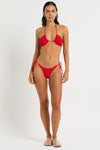 Tie Side Vista Brief in Baywatch Red - Nina Detail Crop
