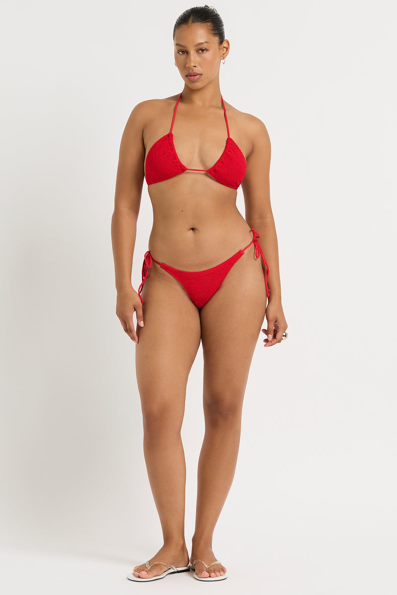 Ingrid Triangle in Baywatch Red - Yaz Detail Crop