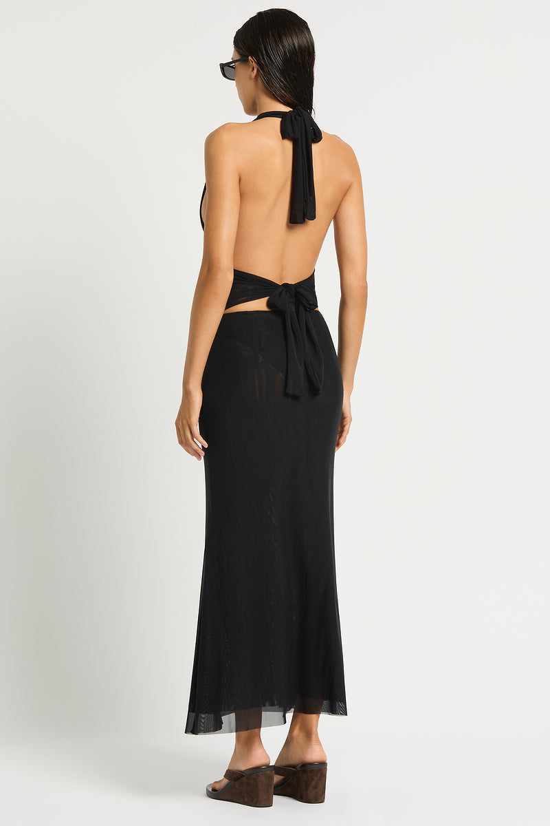 Alessia Maxi Dress - Black mesh | bond-eye swim Alessia Maxi Dress - Black mesh | bond-eye swim