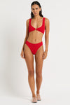Maven Crop in Baywatch Red - Nina Front