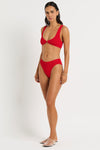 Maven Crop in Baywatch Red - Nina Side