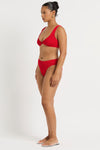 Maven Crop in Baywatch Red - Yaz Side
