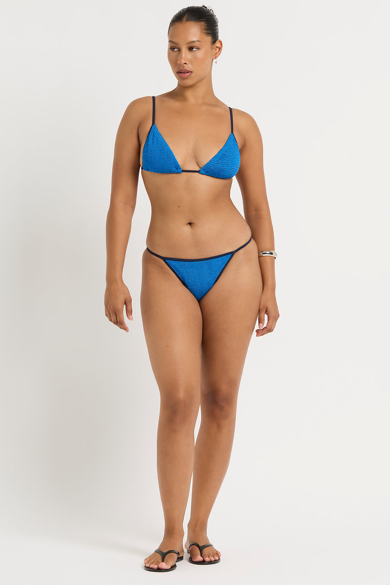 Idris Triangle in Blue Topaz - Yaz Front