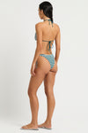 Beaded Tie Side Vista Brief in Teal & White - Nina Back