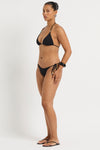 Beaded Tie Side Vista Brief in Black - Yaz Side