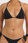 Beaded Tie Side Vista Brief in Black - Yaz Alternate