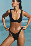 Scout Crop in Black Recycled
