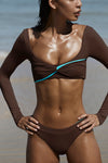 Halle Long Sleeve Crop in  | bond-eye swim
