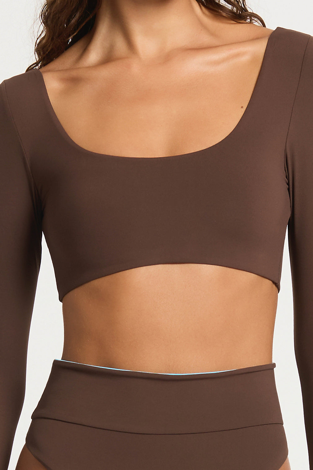 Halle Long Sleeve Crop in  | bond-eye swim