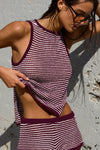Asher Split Tank in Pale Pink / Umber - Campaign
