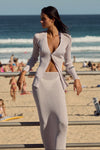 Cecilia Maxi Skirt in Chrome - Campaign