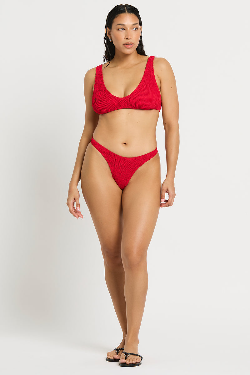 Scout Crop in Baywatch Red - Alejandra Front