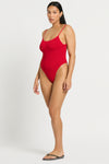 Low Palace One Piece in Baywatch Red - Alejandra Side
