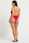 Low Palace One Piece in Baywatch Red - Alejandra Back